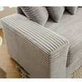 Arrived Oversized Two Piece Couches, L Shaped Sofa, Corduroy, Right Chaise Daybed,With Armrests,Eight Throw Pillows,Corner Sofa,Easy To Assemble, Gray Gray Polyester Wood Primary Living Space Medium Soft Pillow Back Modern Square Arms Wood 3 Seat