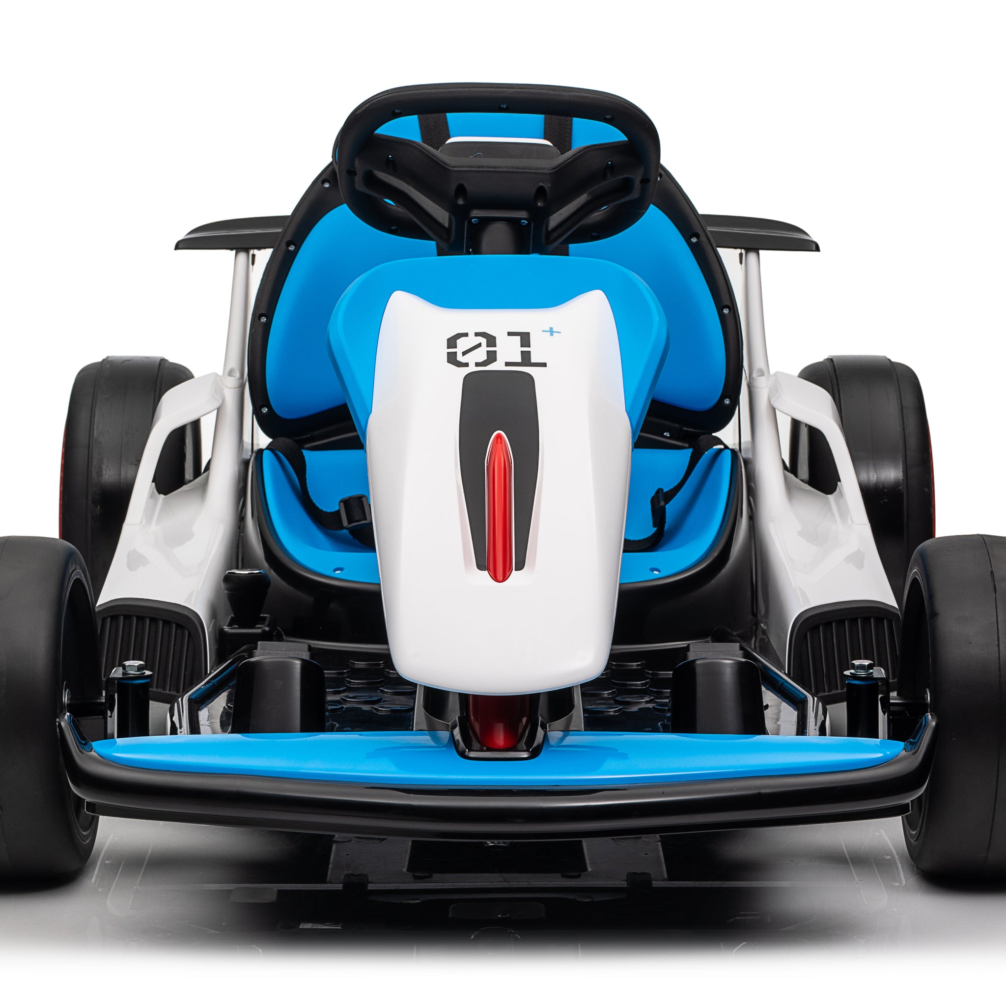 Electric Go Karts, Battery Powered Ride Karts Suitable For Children Aged 6 15, Outdoor Drift Blue Abs