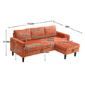 United Sectional Sofa Reversible Sectional Sleeper Sectional Sofa With Storage Chaise Orange Chenille