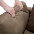 Free Combinations Storage Functional Modular Sectional Sofa With Thick Seat And Back Cushions Brown Polyester 4 Seat