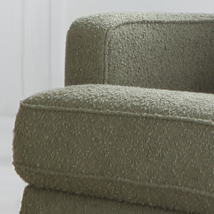 Tucker Swivel Recliner In Sage Boucle Sage Fabric