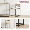 Homcom 3 Piece Industrial Dining Table Set For 2, Kitchen Table And Chairs, Dining Room Sets For Small Spaces, Oak Oak Mdf