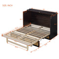 Full Size Murphy Bed With Large Drawers,Espresso Full Espresso Plywood