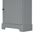 Gray Tall Storage Cabinet With 3 Drawers And Adjustable Shelves For Bathroom, Study, Office And Interior, Mdf Board With Painted Finish Gray Mdf