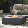 50000 Btu Square Mgo Fire Table Tank Outside Tank Cover Not Included Dark Grey Magnesium Oxide