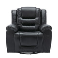 Home Theater Recliner Set Manual Recliner Chair With Wide Armrest, Two Built In Cup Holders For Living Room,Bedroom, Black Old Sku:Sg000760Aab Black Foam Pu Leather