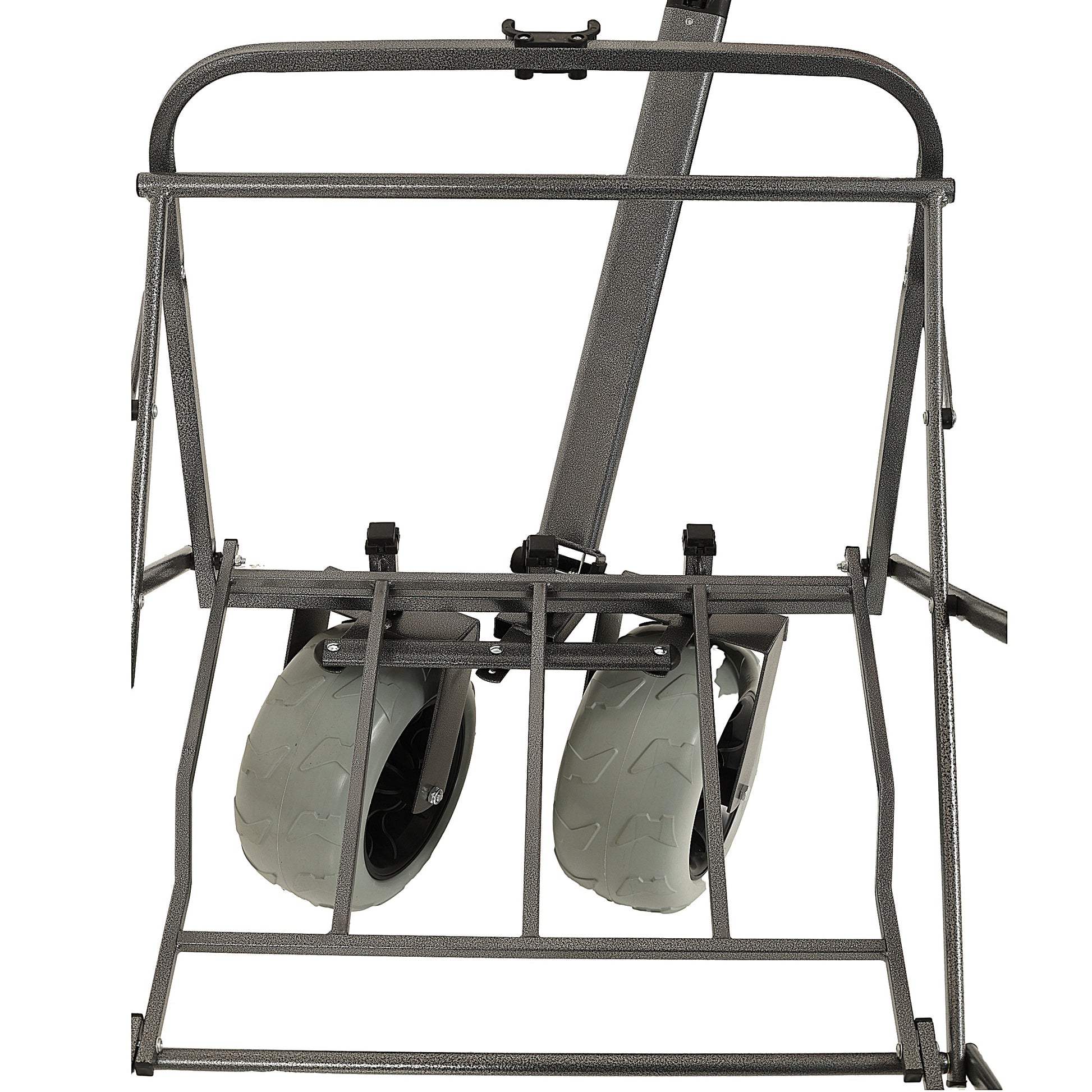 Fishing Cart With Rod Holders ,Beach Wagon With Big Wheels For Sand 500Lbs Capacity All Terrain Steel Frame Utility Cart With 9" Pneumatic Tires,Strap With Multiuse Bag ,Black Black Steel