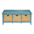 Beige And Teal Bench With 3 Drawer Teal Bedroom Drawer Wood