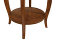 Alysa Walnut Finish Accent Table Walnut Synthetic Wood