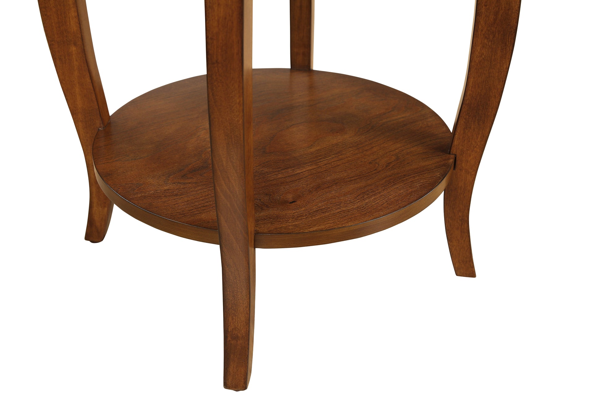 Alysa Walnut Finish Accent Table Walnut Synthetic Wood