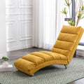 Coolmore Linen Massage Chaise Lounge Indoor With Remote Control,Ergonomic Electric Massage Long Lounger With 5 Modes For Office, Living Room,Bedroom Mustard Mustard Foam Linen