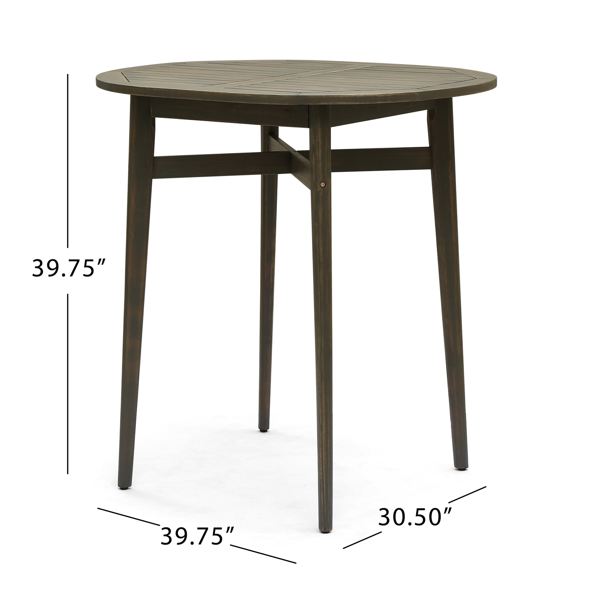 Stamford Bar Table Grey Acacia Wood