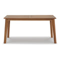 Nilen 59 Inch Dining Table, Natural Brown Acacia Wood, Slatted Surface Brown Acacia Wood