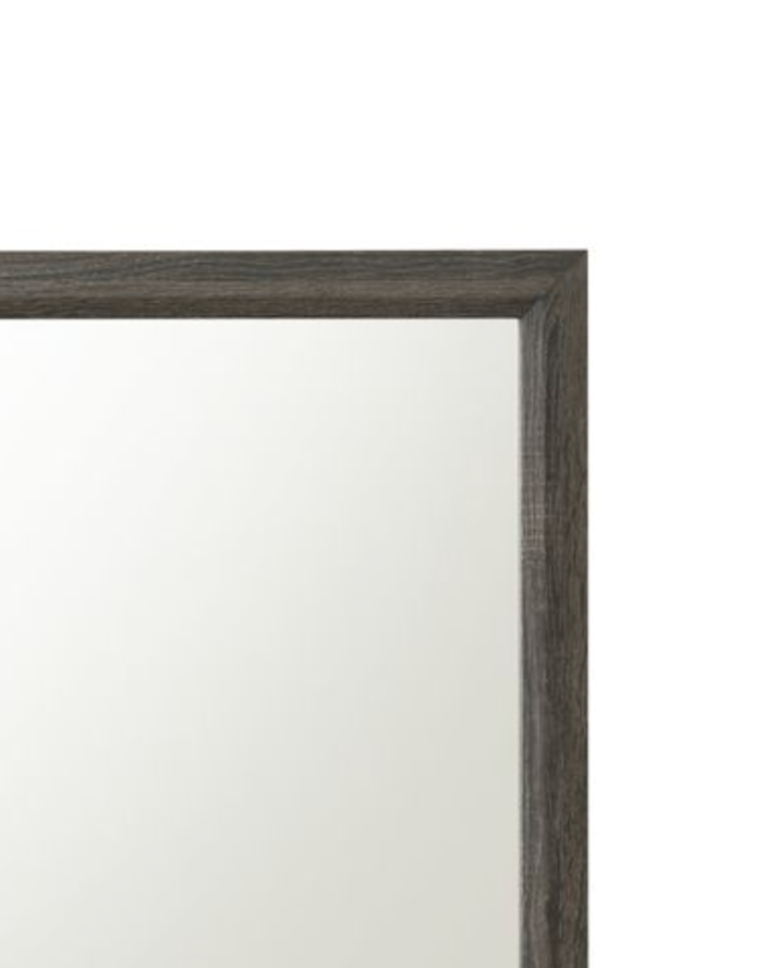 Valdemar Weathered Gray Finish Mirror Gray Mirror,Synthetic Wood