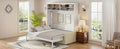 Queen Size Murphy Bed Wall Bed With Sofa,White Queen White Mdf Lvl