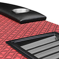 96 Inches Poker Table Model 18755 Red With Cup Holders And Chips Tray Black Primary Living Space Modern Plastic,Wood