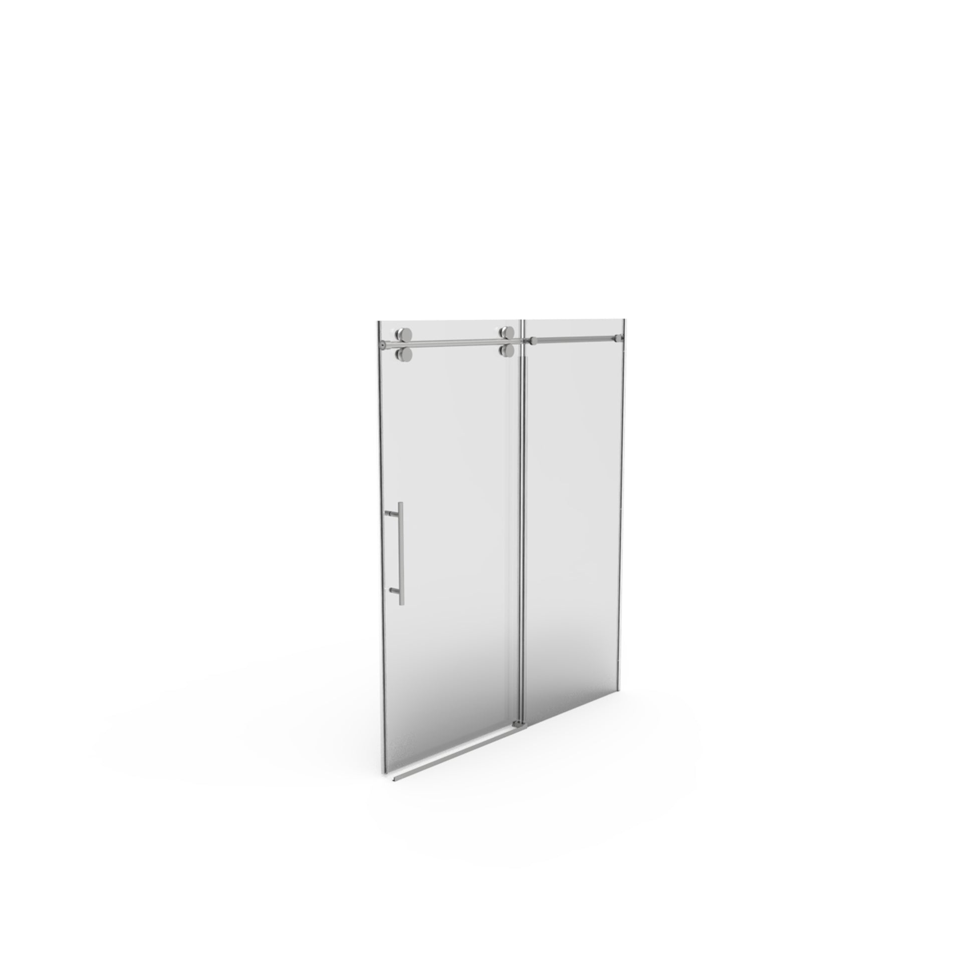 56" 60"W X 76"H Frameless , Sliding , With Premium 3 8" 10Mm Thick Tempered Glass Shower Enclosure ,Double Side Easy Clean Coat,Chrom Finished With Buffer Chrome Bathroom American Design Stainless Steel