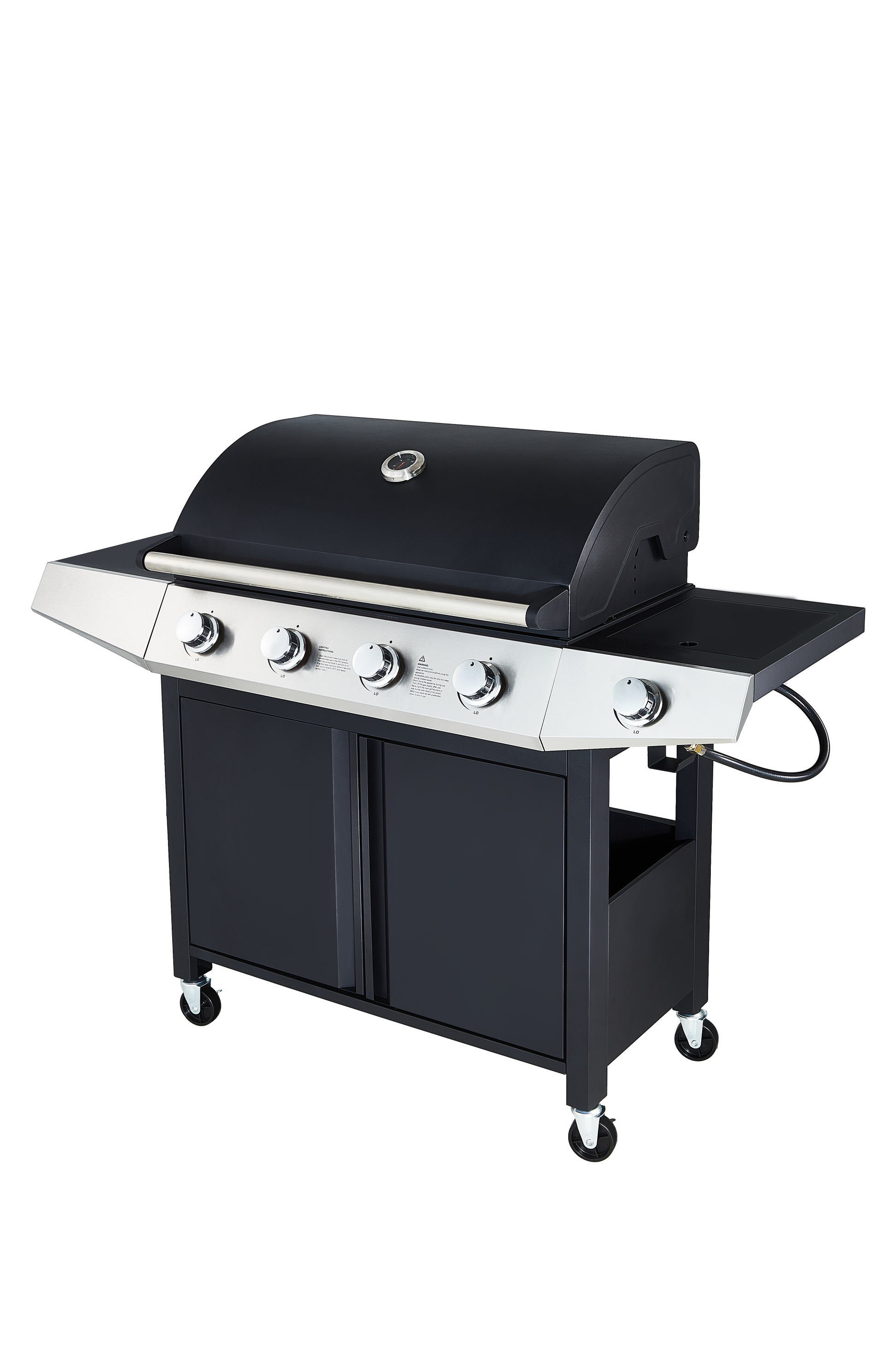 Propane Grill 4 Burner Barbecue Grill Stainless Steel Gas Grill Black Silver Garden & Outdoor Stainless Steel