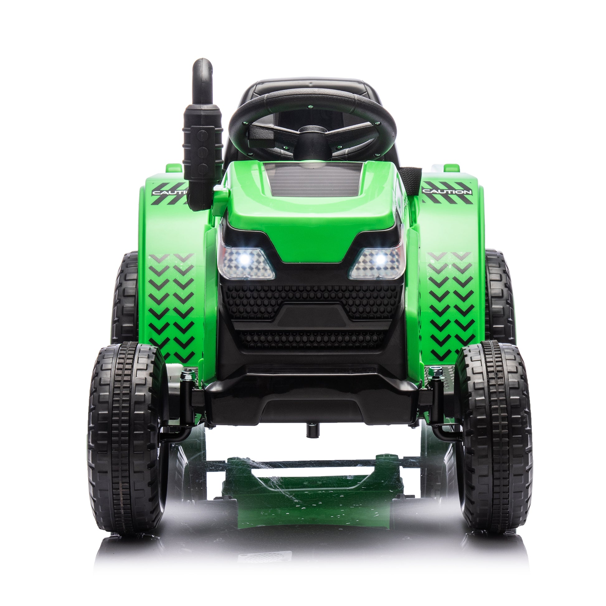 12V Kids Ride On Electric Tractor Black Knight,Kids Ride On Toy.2Wd,Non Skid Tires, Steering Wheel, Foot Pedal,With Removable Storage Tug,Light,Bluetooth,Music,Mp3,Usb,Power Display For Kids Aged 2 3. Green 50 99 Lbs Polypropylene