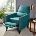 Push Back Recliner Teal Fabric