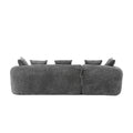 Coolmore Boucle Sofa 3 Seater For Living Room Oversized Comfy Sofa L Shape Sofa Couch With Chaise Home Furniture Sleeper Sectional Sofa For Apartment, Office Left Hand Facing Gray Gray Primary Living Space Foam Boucle 3 Seat