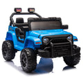 12V Kids Ride On Electric Car W Parents Control,Dual Drive, Four Wheel Suspension,With Music,Bluetooth,Mp3,Usb,With Headlights, Steering Wheel Quick Release,Slow Start For Kids Aged 3 4. Blue 50 99 Lbs Polypropylene