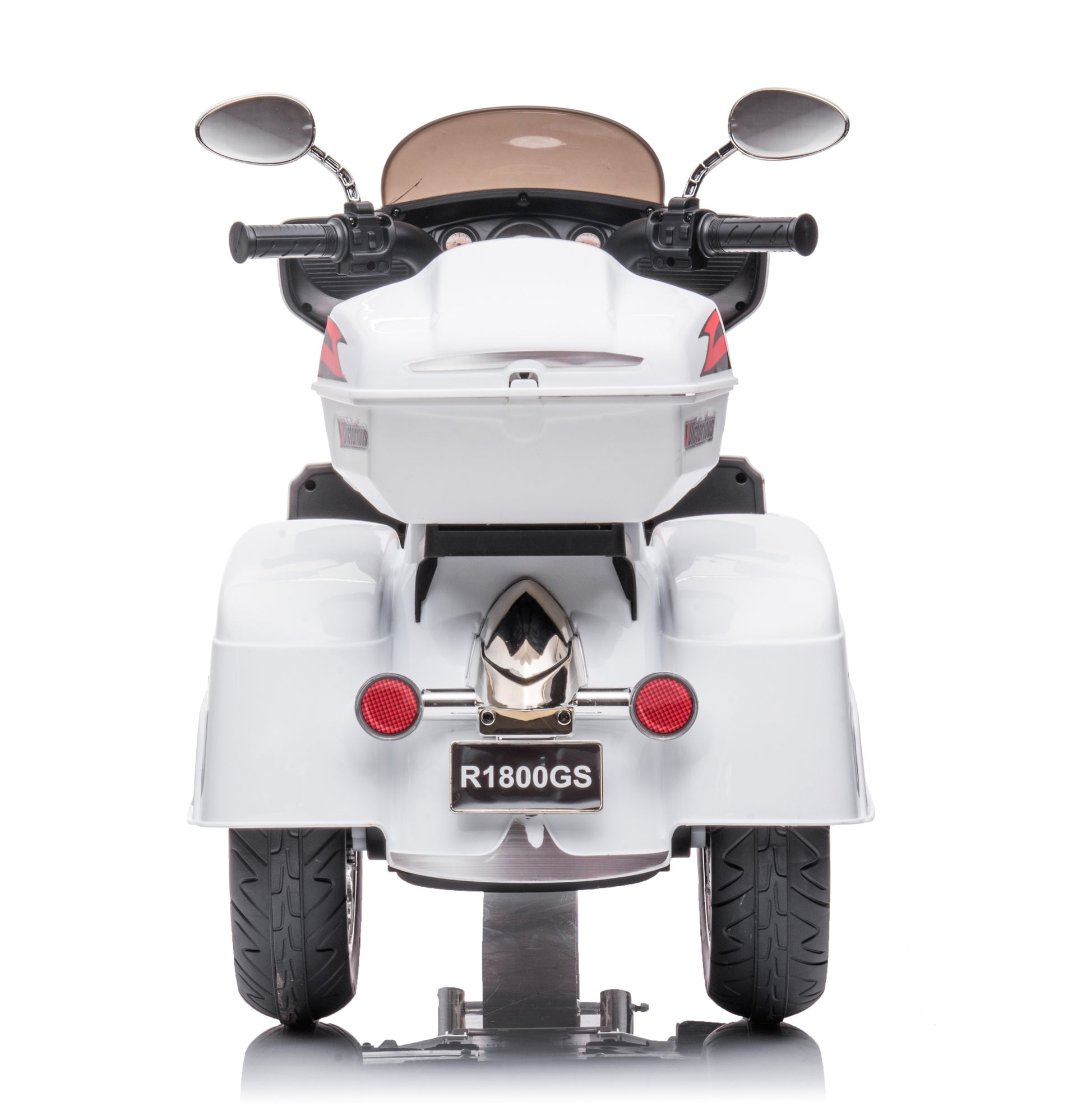 Kids Motorcycle,Ride On Motorcycle,Kids Electric Motorcycle 12V Two Seat Motorcycle For Kids, Motorbike For Kids With Key Start 3 Wheels Headlight Storage Box Two Motor Two Seat White Plastic Indoor