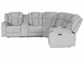 Raize Ash Sectional Light Gray Fabric 5 Seat