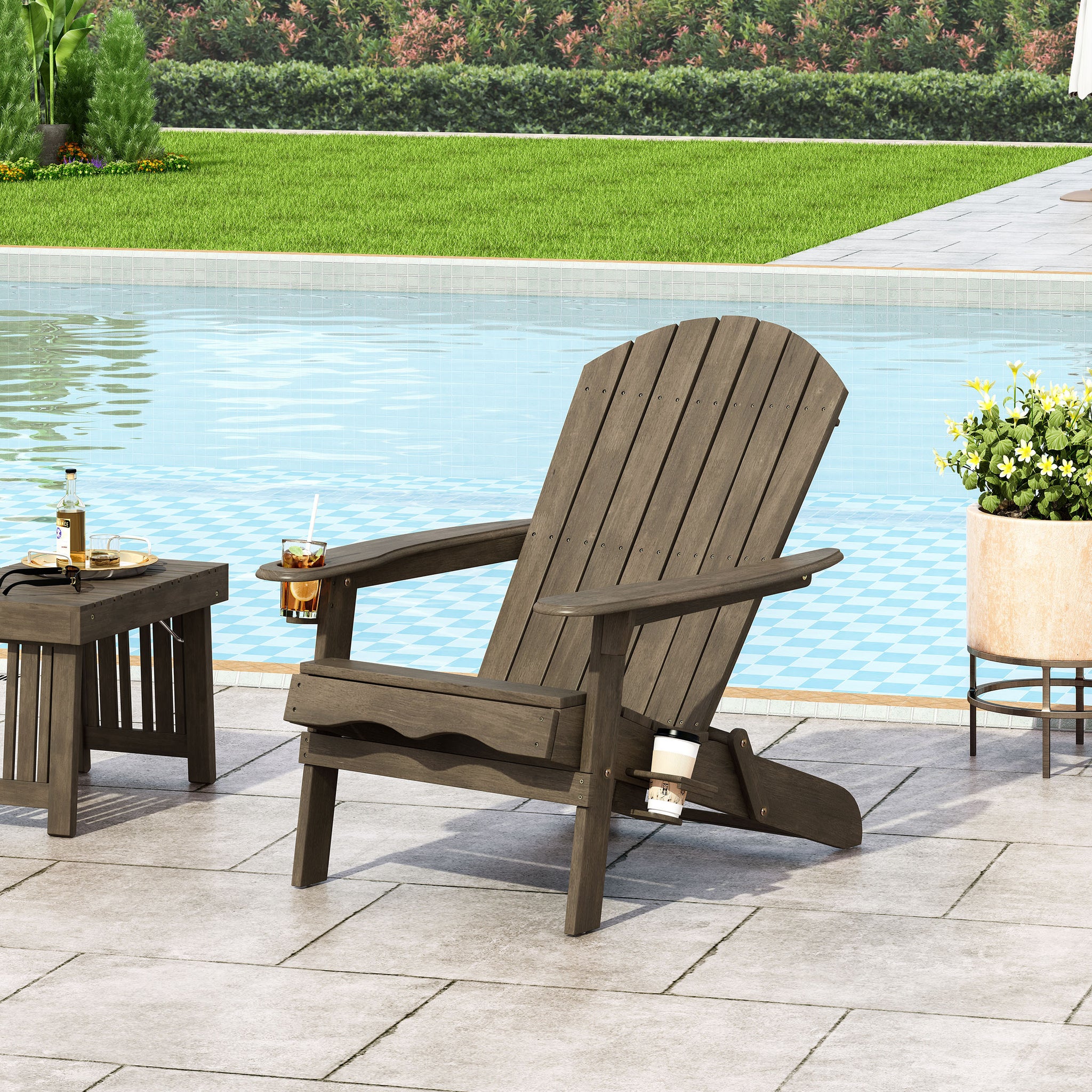 Bellwood Adirondack Chair Grey Wood