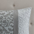 Embroidered 8 Piece Comforter Set Grey King King Grey Polyester
