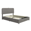 Upholstered Platform Full Size Hydraulic Storage Bed, Lift Up Storage Bed With Rgb Led Light, Bluetooth Speaker, No Box Spring Needed, Lychee Velvet, Gray Full Gray Velvet Fabric Metal