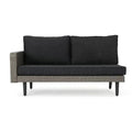 Tahiti Sofa Set Black Pe Rattan Iron Waterproof Fabric