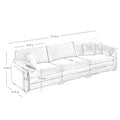 Modern Living Room Sofa 3 Pieces Set, Two 2 Seater Sofas And One 3 Seater Sofas, Upholstery Large Deep Seat Sofa With Sofat Cushion And Pillowss,Green Corduroy Green Corduroy 7 Seat