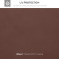 Outsunny 9.8' X 9.8' Gazebo Replacement Canopy, 2 Tier Top Uv Cover For 9.84' X 9.84' Outdoor Gazebo Models 01 0153 & 100100 076, Coffee Top Only Brown Polyester