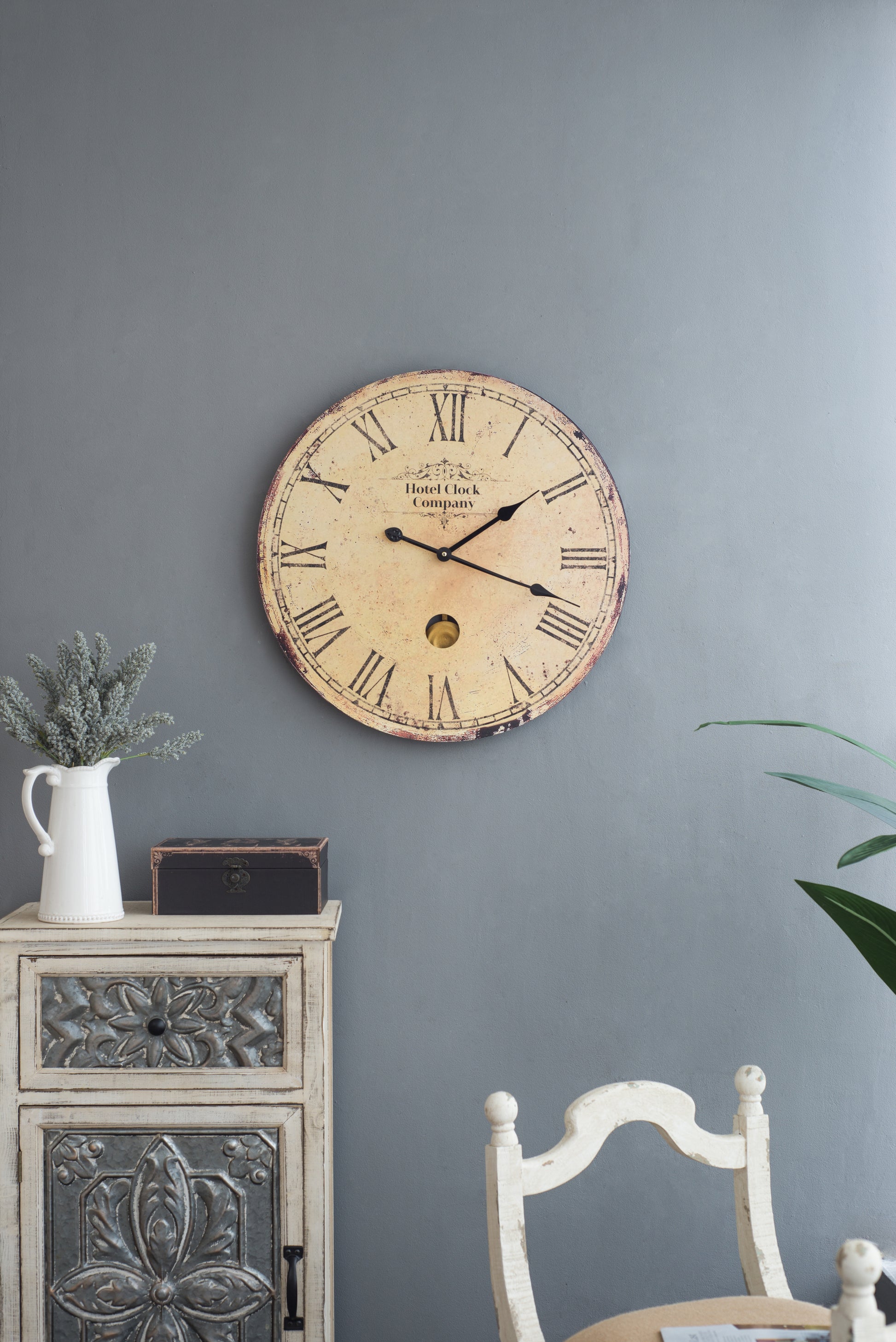 D23X2.2" Wall Clock Beige Mdf