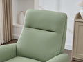 Swivel Glider Recliner Chair, 270 Power Recliner Rocking Chair Nursury Chair For Living Room Bedroom Apartment Green Faux Leather