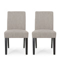 Dining Chair Light Grey Fabric