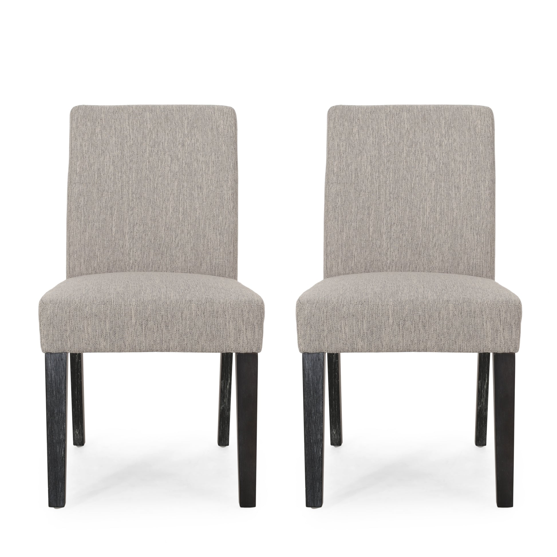 Dining Chair Light Grey Fabric