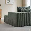62.5 Inch Corduroy Sponge Sofa Lounge Chair,No Assembly Required,Fluffy Modern Sleeper Chair For Indoor Living Room Bedroom Army Green Foam Corduroy 1 Seat