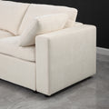 Modular Sectional Sofa, 2 Piece Sectional Sofa Set, Two Corner Chairs, Chenille Beige Beige Fabric 2 Seat