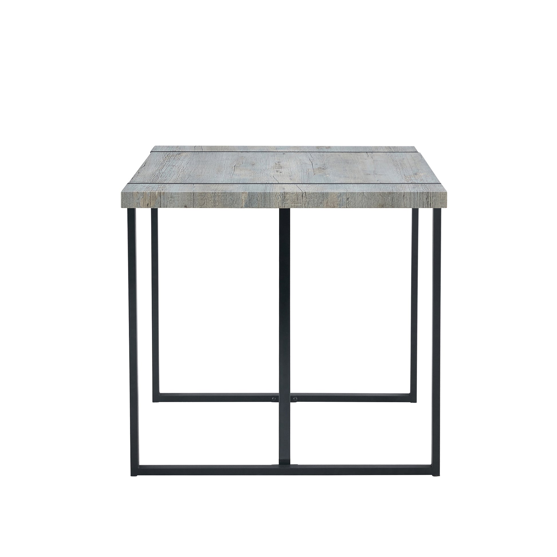 Table And Chair Set. Modern Minimalist Grey Marble Textured Mdf Dining Table With Metal Frame. Comes With Chairs With 4 Pu Cushions And Black Metal Legs. Black Seats 4 Mdf Metal