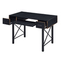 Black Computer Desk With Keyboard Tray Black Computer Desk Office Industrial Rectangular Drawers Desk Wood Metal