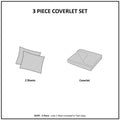 3 Piece Reversible Quilt Set Khaki Full Queen Khaki Polyester