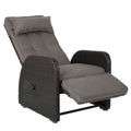 Liverpool Gas Recliner Brown Multi Rattan