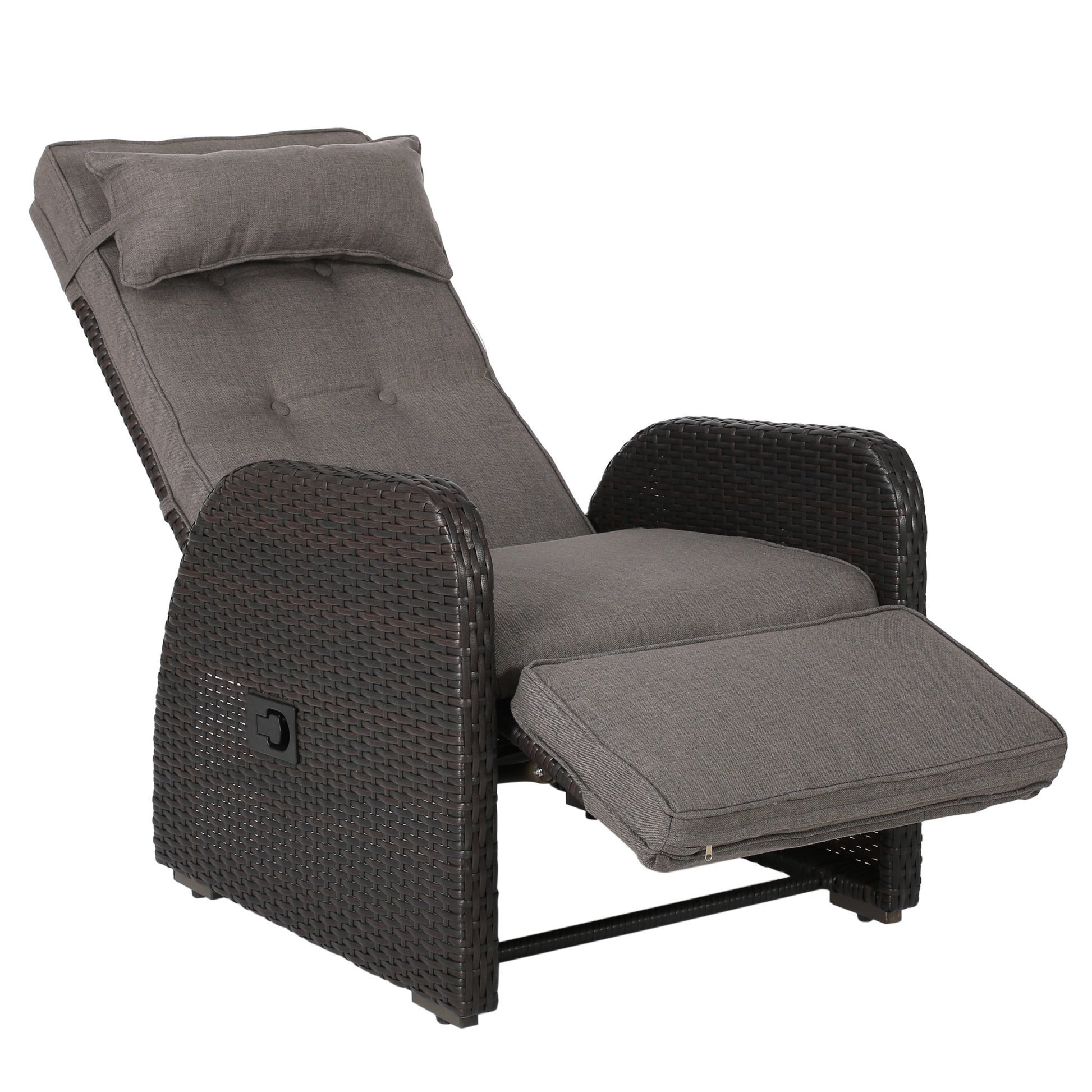 Liverpool Gas Recliner Brown Multi Rattan