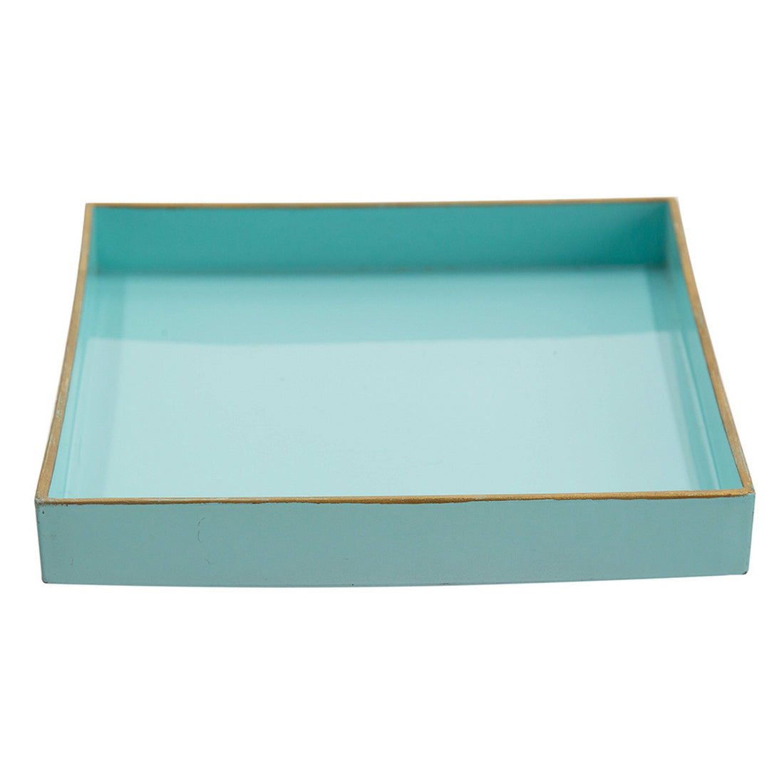 Alluring Mimosa Square Tray, Powder Blue Blue Plastic