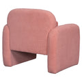 Stylish And Minimalist Teddy Fleece Single Sofa Chair With Arms And Pillow, Armchair, Accent Chair For Living Room, Bedroom, Study,Pink Pink Teddy