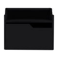 Winchester Floating Nightstand, Modern Dual Tier Design With Spacious Single Drawer Storage, Black Black Solid Wood Mdf Engineered Wood