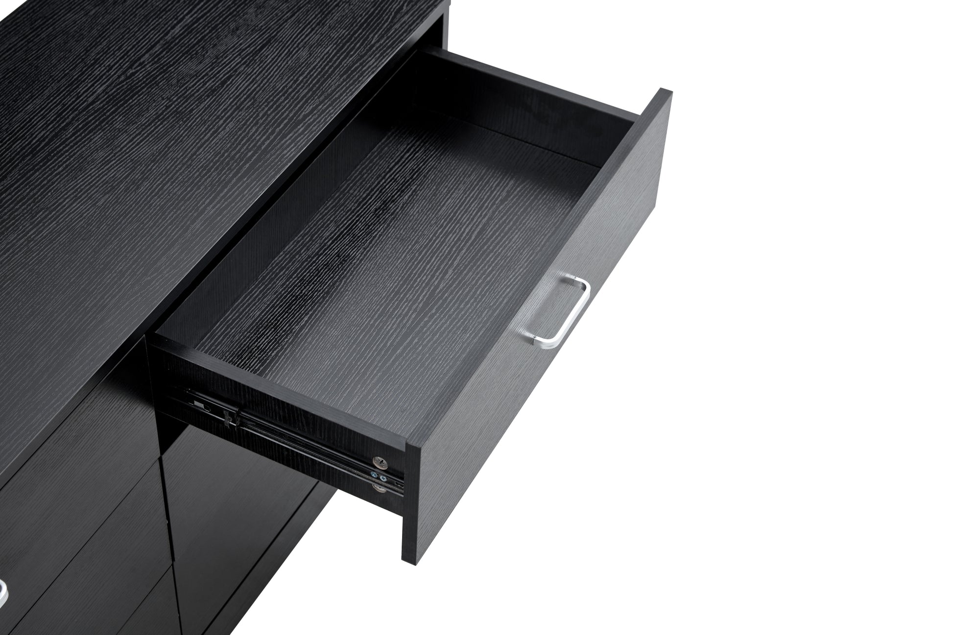 Wood Mdf Boards, 6 Drawers Dresser, Black Black Mdf