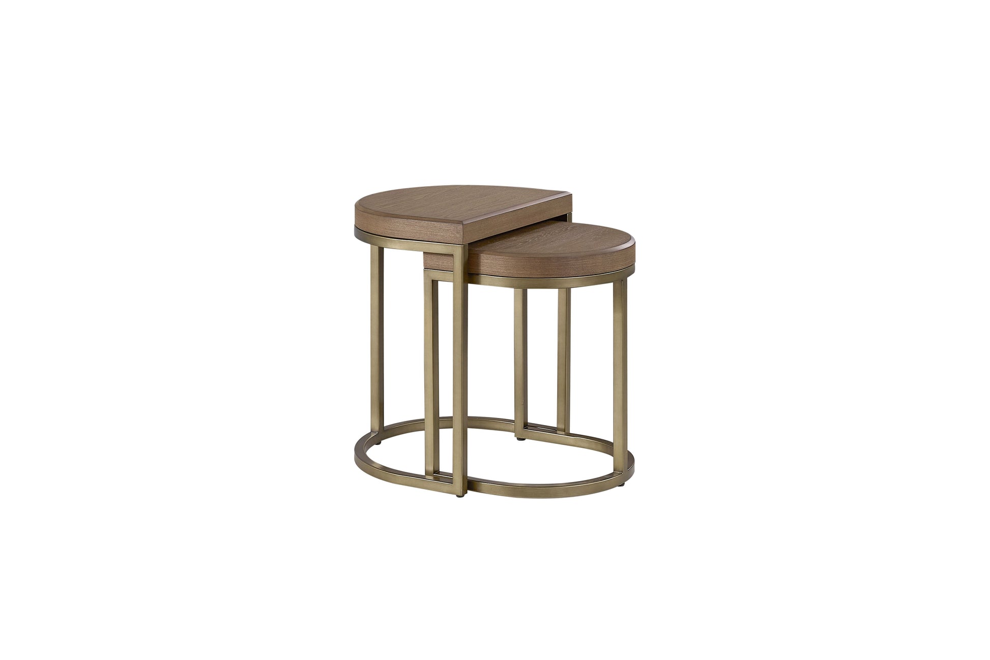 Nesting Tables Latte Light Brown Mdf Metal